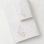 Πετσέτες Σετ 2τμχ Sweet Dreams Baby Λευκό – Ροζ 1