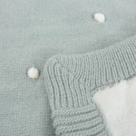 Κουβέρτα-πλεκτή-με-fleece-Coralina-Μέντα-80×110εκ.-1